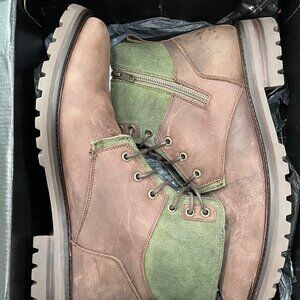 Brown & Olive Men's  Hightop Boots